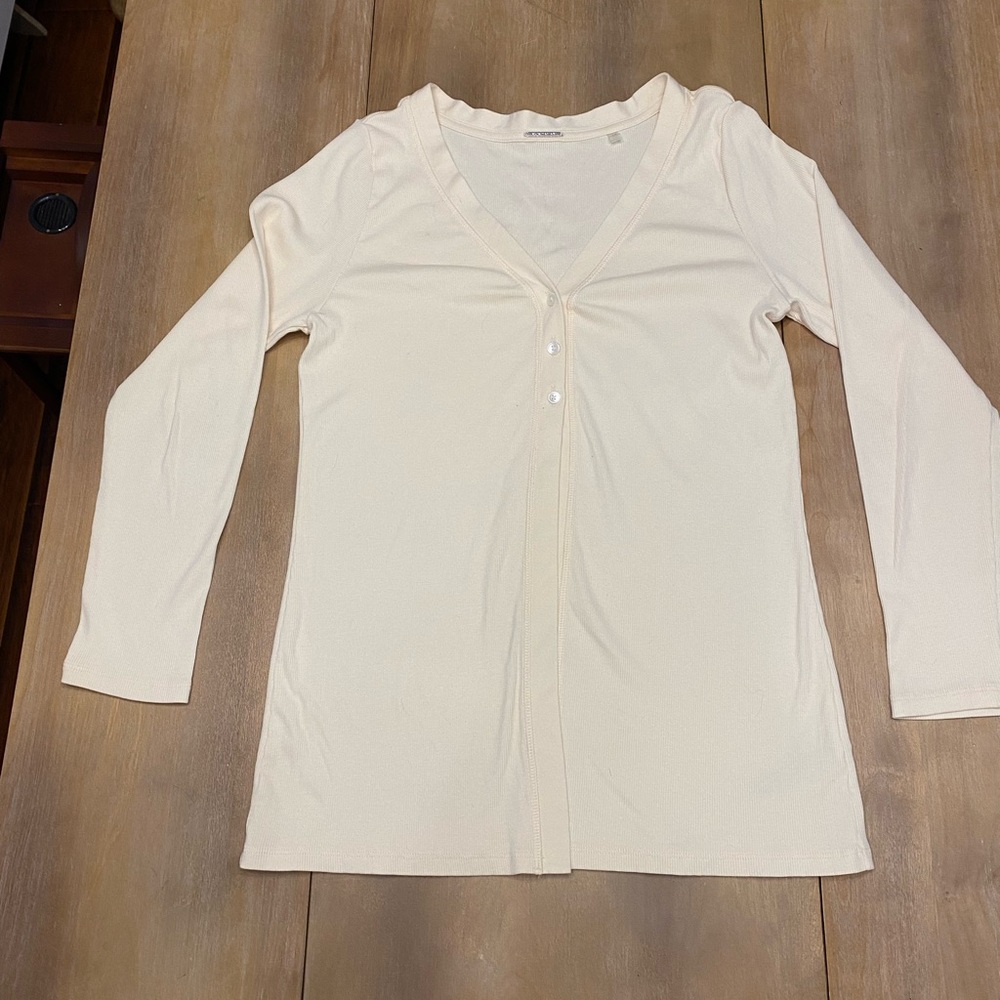 Elie Tahari Cream Cardigan Sweater